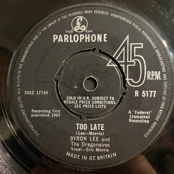 BYRON LEE AND THE DRAGONAIRES [Beautiful Garden / Too Late]