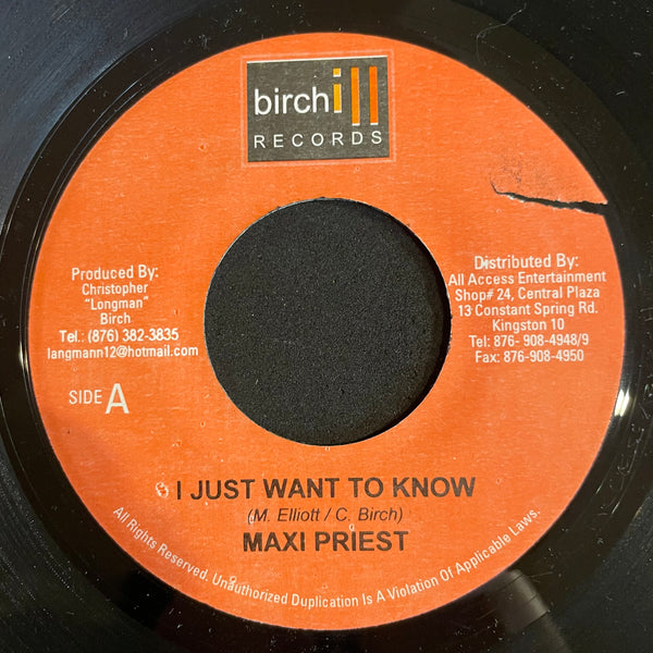 MAXI PRIEST / PRESSURE [I Just Want To Know / Love U Tonight]