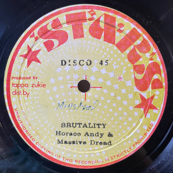 MUSSIVE DREAD / HORACE ANDY & MASSIVE DREAD  [No More Ship To Rome / Brutality]