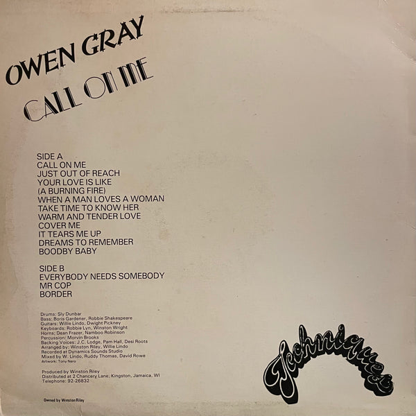 OWEN GRAY [Call On Me]