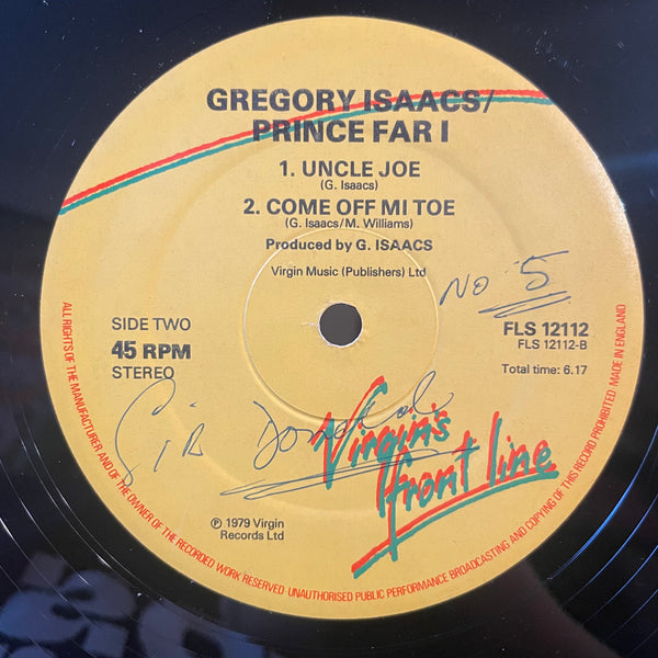 GREGORY ISAACS / PRINCE FAR I /GREGORY ISSACS [Uncle Joe / Come Off Mi Toe // Soon Forward]