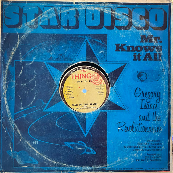 GREGORY ISAACS / D E B PLAYERS [Mr Knows It All / War Of The Stars]