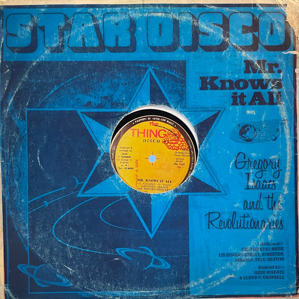 GREGORY ISAACS / D E B PLAYERS [Mr Knows It All / War Of The Stars]