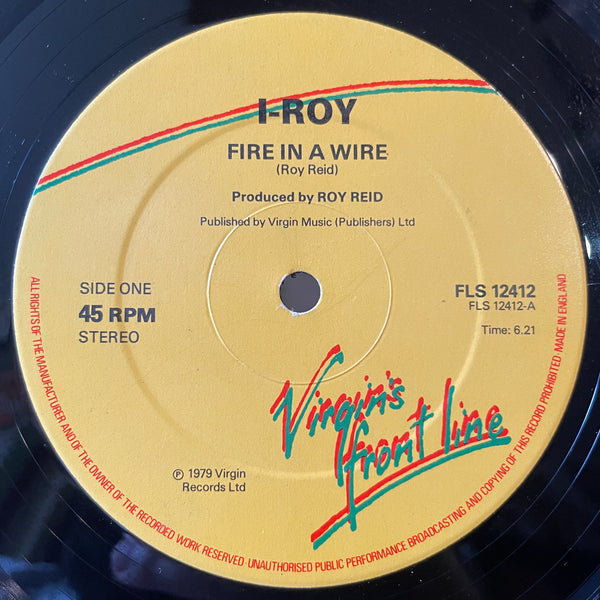I ROY [Fire In A Wire / Hill & Gully]