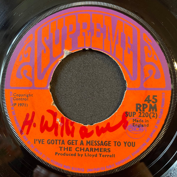 THE CHARMERS [Just My Imagination / I've Got To Get A Message To You]