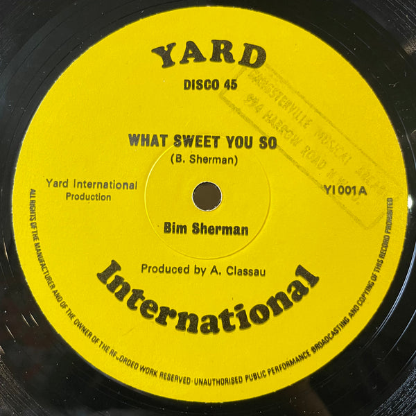 BIM SHERMAN / U BLACK [What Sweet You So / Pot A Bubble]