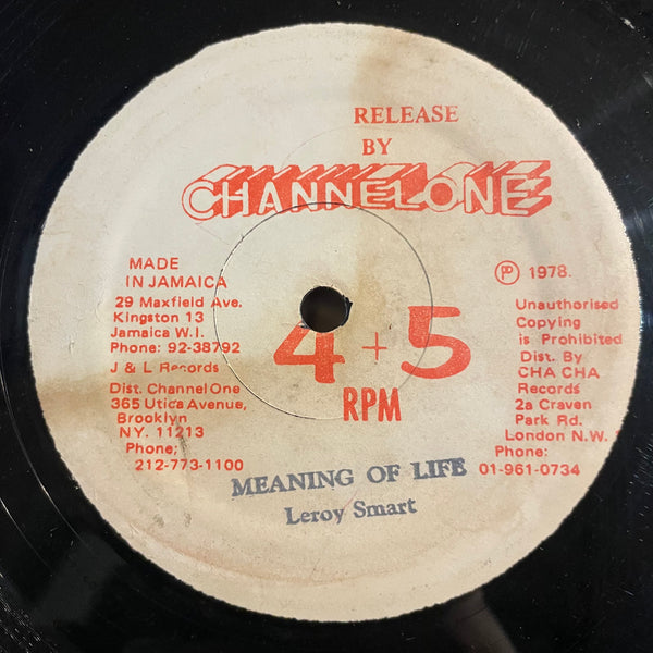 LEROY SMART / UNKNOW FEMALE VOCAL [Meaning Of Life / The Retreat Song]