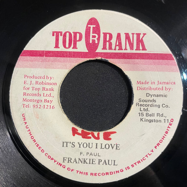 FRANKIE PAUL [It's You I Love]