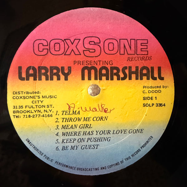 LARRY MARSHALL [Presenting Larry Marshall]