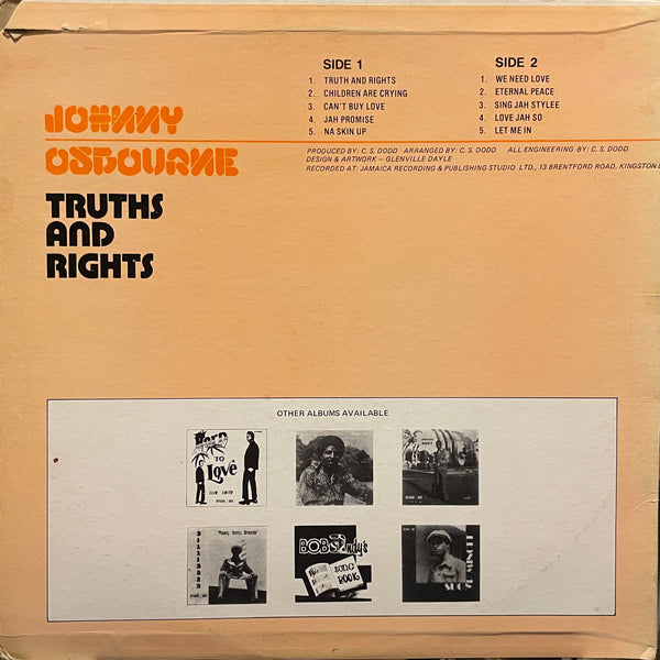 JOHNNY OSBOURNE [Truths And Rights]