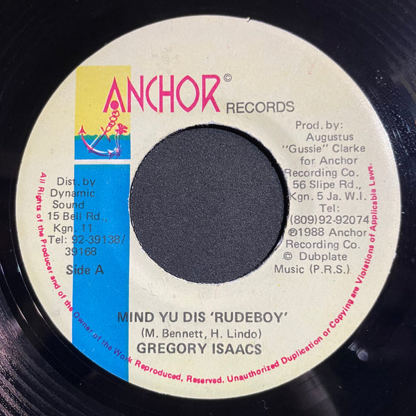 GREGORY ISAACS [Mind Yu Dis "Rudeboy"]