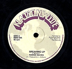 RONNIE DAVIS / RANKING SPANNER [Breaking Up / Natty Dread She Want]