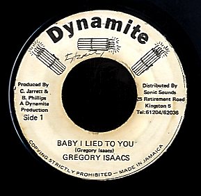 GREGORY ISAACS [Baby I Lied To You]