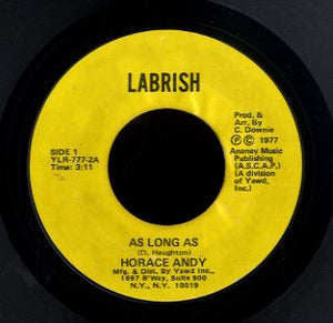 HORACE ANDY [As Long As You Have Jah]