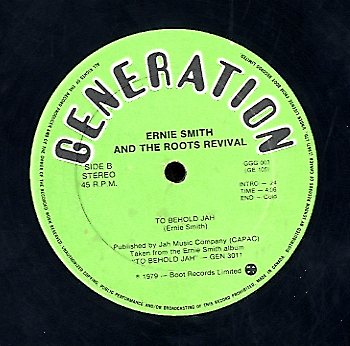 ERNIE SMITH [To Behold Jah / Don't Down Me Now]