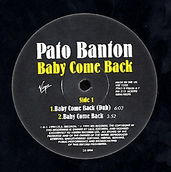 PATO BANTON [Baby Come Back / Niceness (Live) / Gwarn! (New Version)]