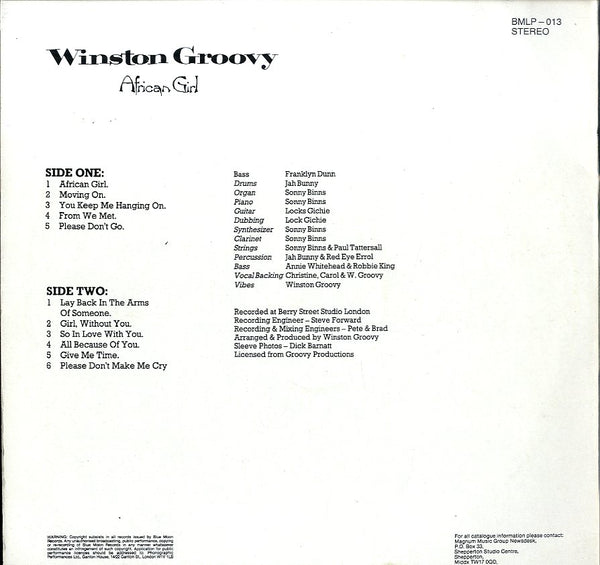 WINSTON GROOVY [African Girl]