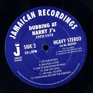 HARRY J  [Dubbing At Harry J's 1972-1975]