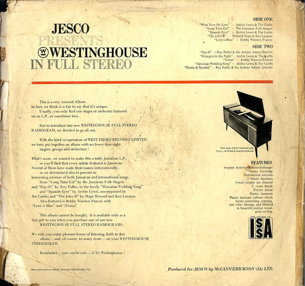 ARCHIE LEWIS. WINSTON FRANCIS.ETC.. [Jesco Presents Westinghouse In Full Stereo]