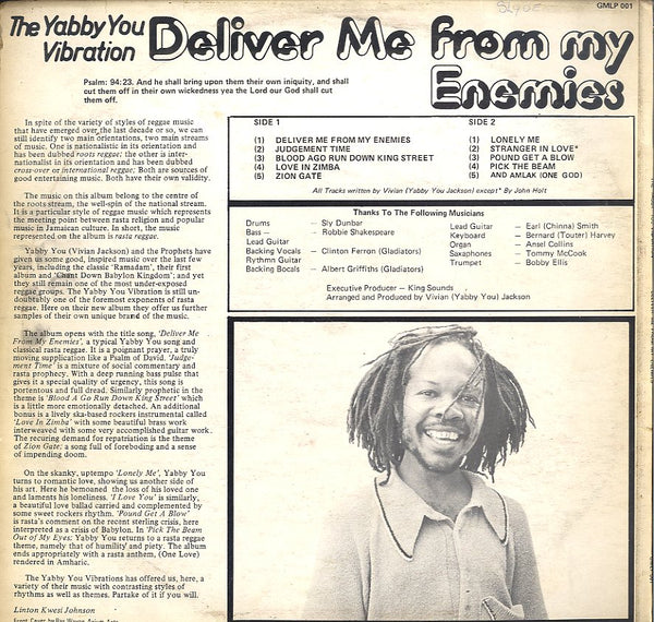 YABBY YOU [Deliver Me From My Enemies The Yabby You Vibration]