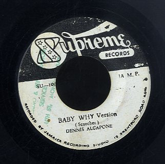 DENNIS ALCAPONE / SOUL REBELS [Baby Why Ver / Tom Tom ]