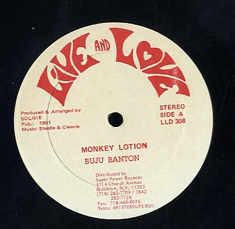 BUJU BANTON / GLEN RICKS [Monkey Lotion / Can't Get Over]