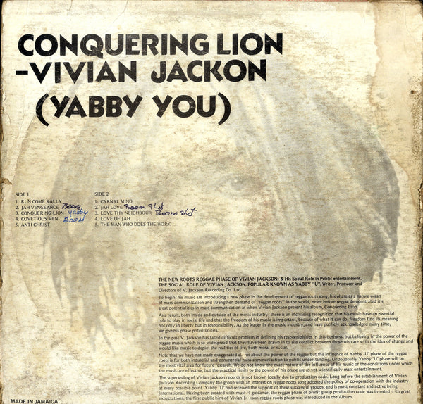 YABBY- U [Conquering Lion]