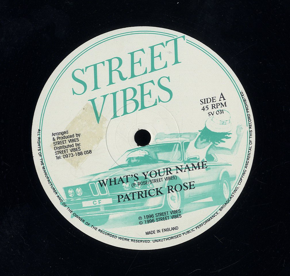 PATRICK ROSE / NATURAL HEIGHTS [What's Your Name / Turn To Me]