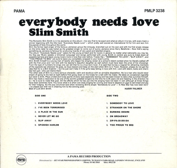 SLIM SMITH [Everybody Needs A Love]