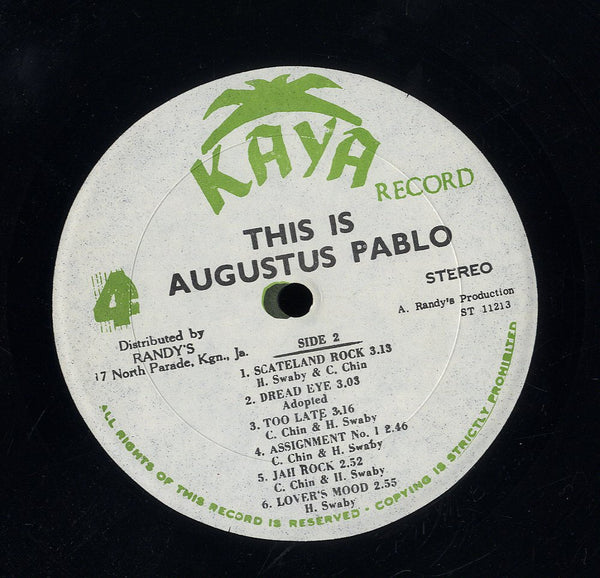 AUGUSTUS PABLO [This Is Augustus Pablo]
