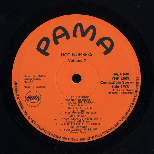 V.A. PETER TOSH. PAT KELLY. MAX ROMEO.ETC.. [Hot Numbers Vol 2]