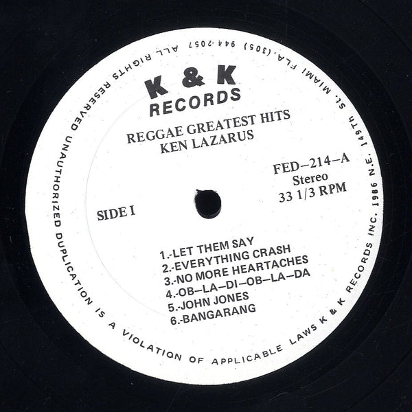 KEN LAZARUS [Reggae Greatest Hits]