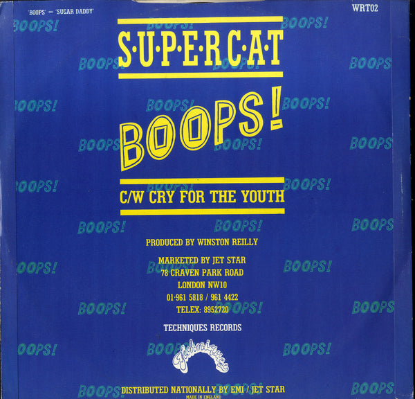 SUPER CAT [Boops  / Cry For The Youth]