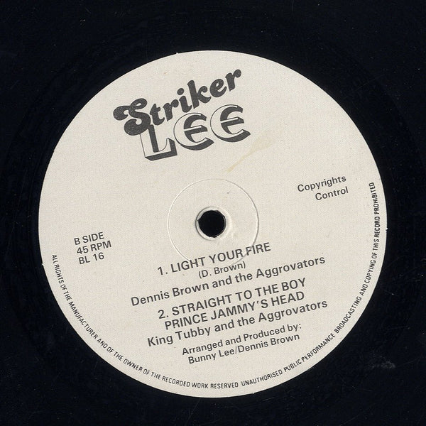 DENNIS BROWN ‎ [I'm Lost Without You / A Magnificant Version / Light Your Fire / Straight To The Boy Prince Jammy's Head]