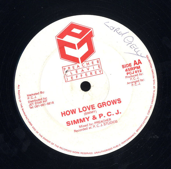 HUE B & P C J  / SIMMY & P C J [Oh My Love / How She Grows]