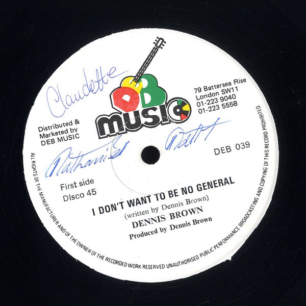 DENNIS BROWN / RANKING DREAD [I Don't Want To Be No General / General]