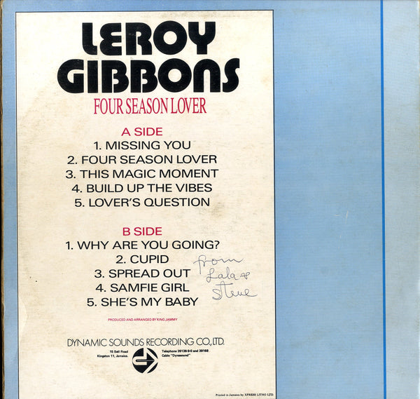 LEROY GIBBONS [Four Season Lover]