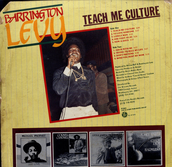 BARRINGTON LEVY [Teach Me Culture]
