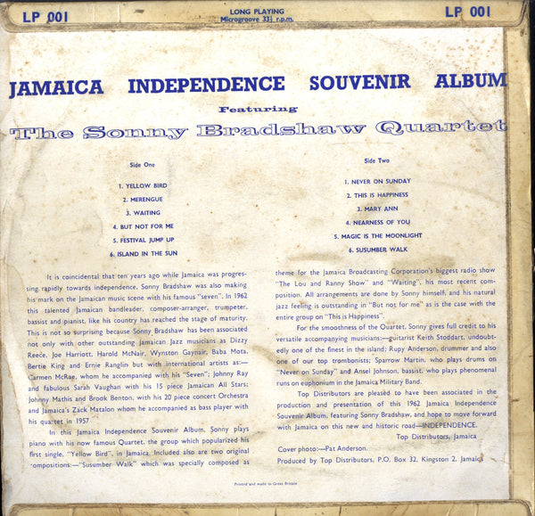 THW SONNY BRADSHAW QUARTET [Jamaica Independence Souvenir Album]
