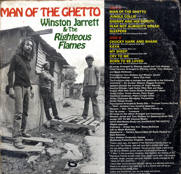 WINSTON JARRETT & RIGHTOUS FLAMES [Man Of The Ghetto]