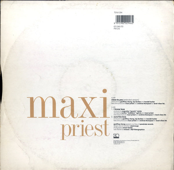 MAXI PRIEST / MAXI PRIEST & TIGER  / MAXI PRIEST [Close To You / I Know Love / Sure Fire Love]