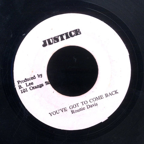 RONNIE DAVIS / CHINNER & KING TUBBY [You've Got To Come Back]