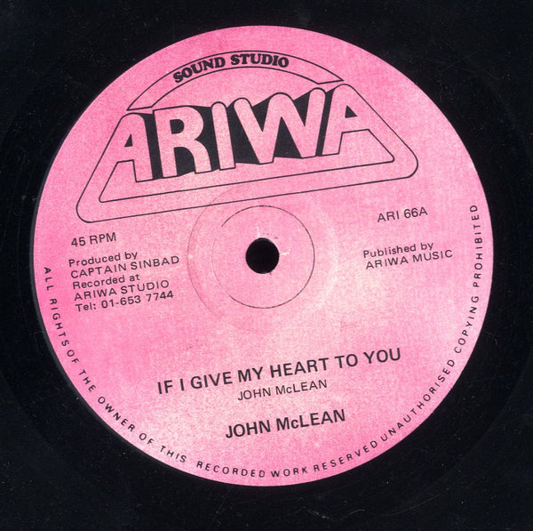 JOHN MCLEAN / MAD PROFESSOR [If I Give My Heart To You / Doppler Dub]