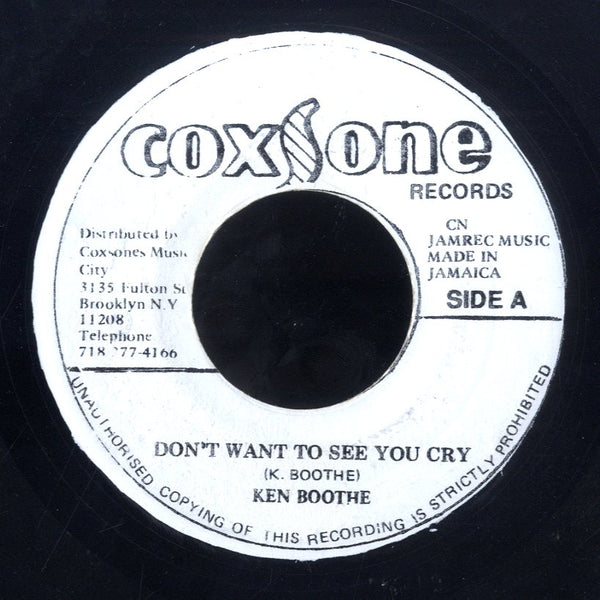 THE WAILERS / KEN BOOTHE [I Need You / I Don't Want See You Cry]