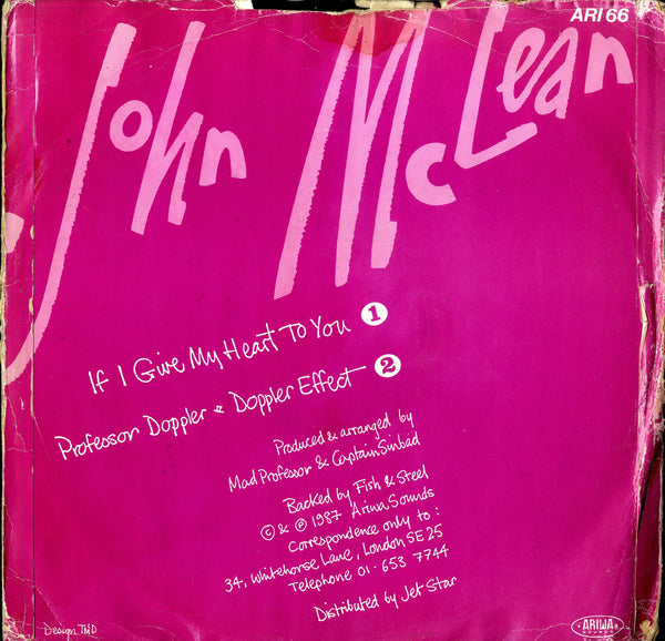 JOHN MCLEAN / MAD PROFESSOR [If I Give My Heart To You / Doppler Dub]