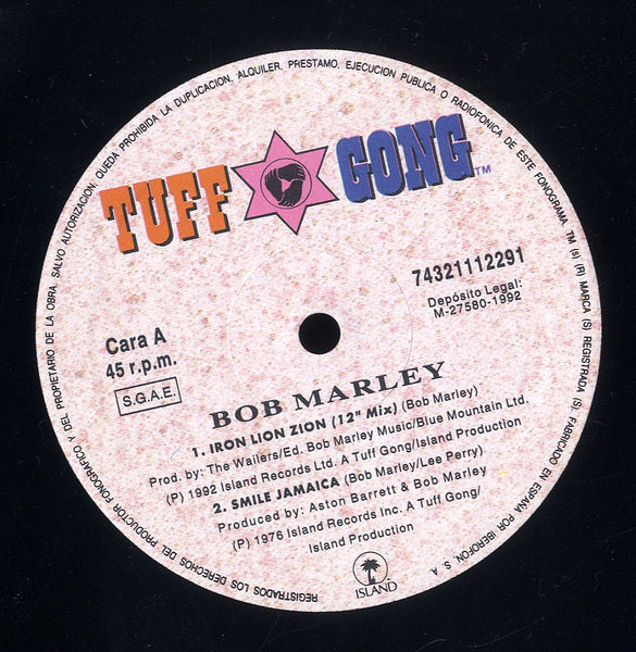 BOB MARLEY  [Iron Lion Zion 12 Mix. Smile Jamaica(Slow Cut) / Could Be Loved 12 Mix. Three Little Birds(Alternative Cut) ]