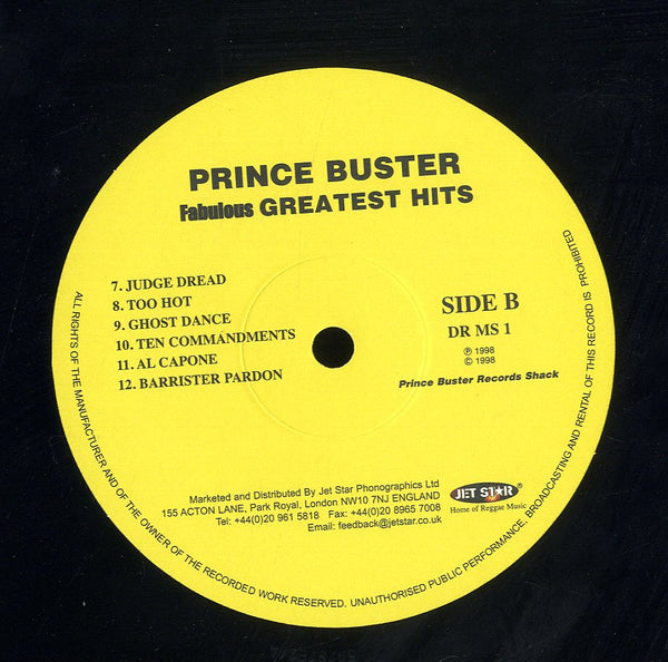 PRINCE BUSTER [Fabulous Greatest Hits]