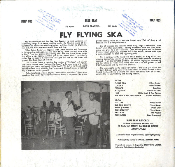 V.A. (PRINCE BUSTER, SKATALITES, THE MAYTALS, ETC...) [Fly Flying Ska]