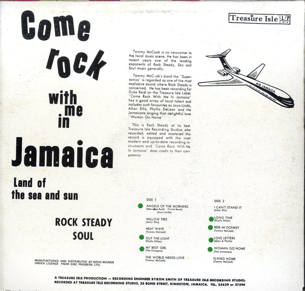 V. A. A. ELLIS, P. DILLON, T. MCCOOK & SUPER SONICS [Come Rock With Me In Jamaica]