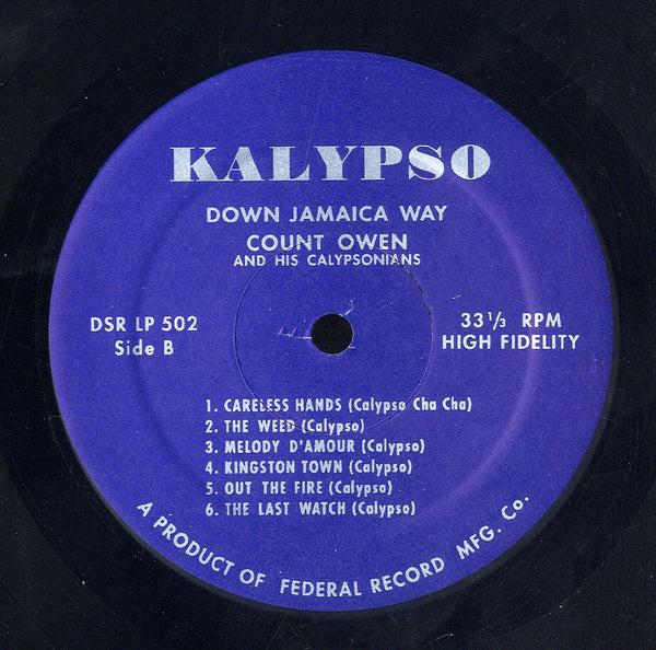 COUNT OWEN AND HIS CALYPSONIANS [Down In Jamaica Way]